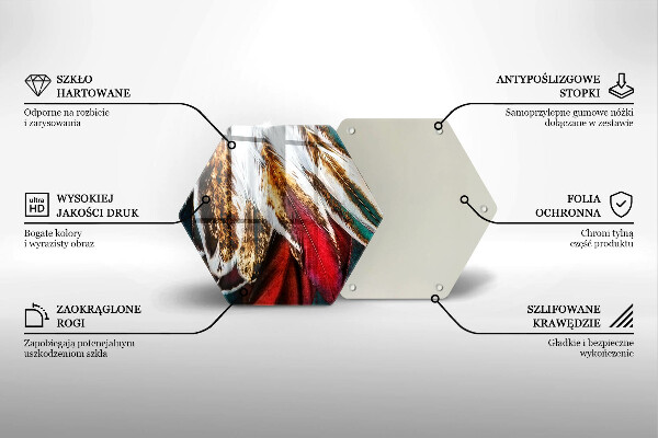 Tocător de bucătărie Pene de pasăre Boho