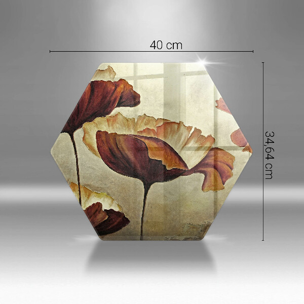 Tocător de bucătărie Flori boho pictate