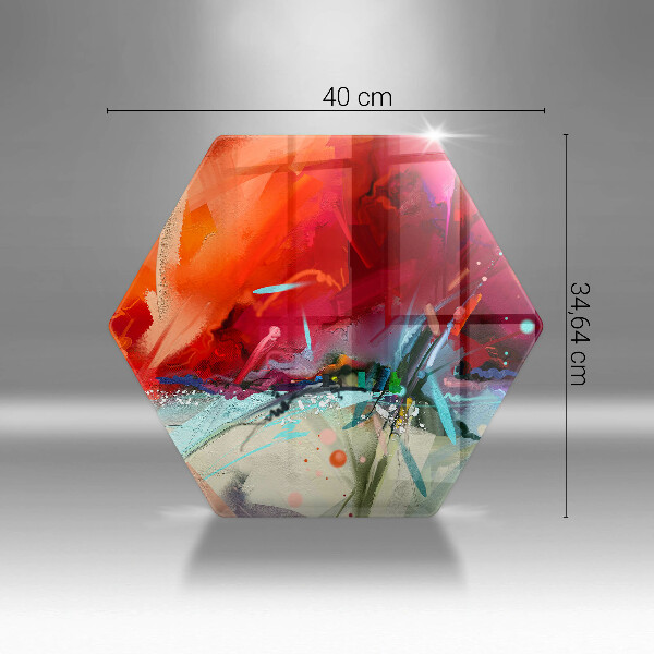 Tocător sticlă Abstracție pictată