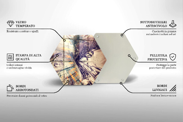 Tocător sticlă Compoziție modernă