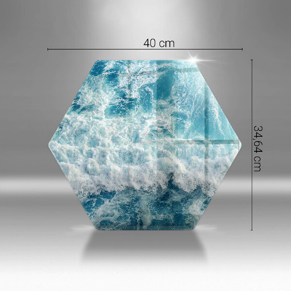 Tocător sticlă Valuri de apă de mare