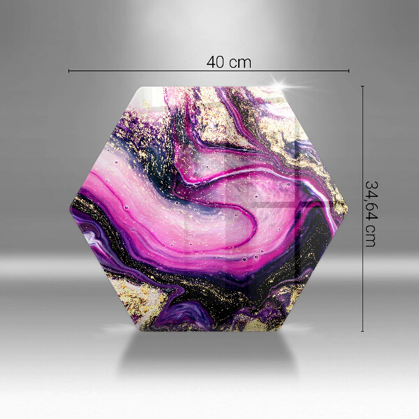 Tocător sticlă Design abstract auriu