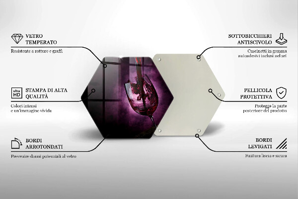 Tocător de bucătărie Un pahar de vin