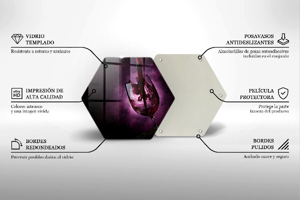 Tocător de bucătărie Un pahar de vin