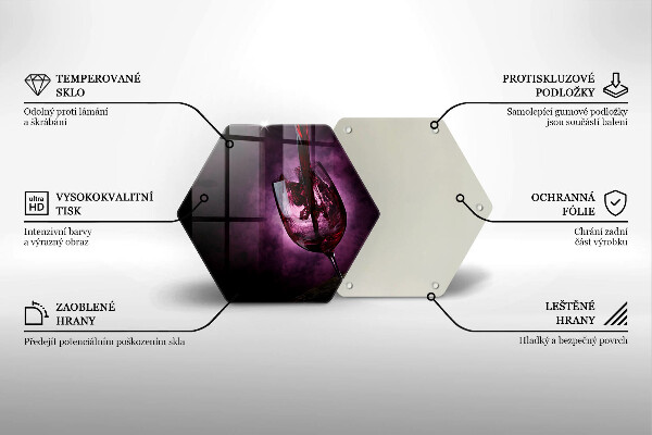 Tocător de bucătărie Un pahar de vin