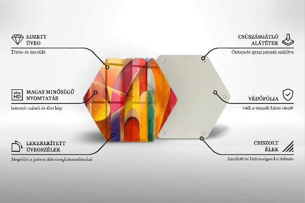 Tocător de bucătărie Abstracție colorată