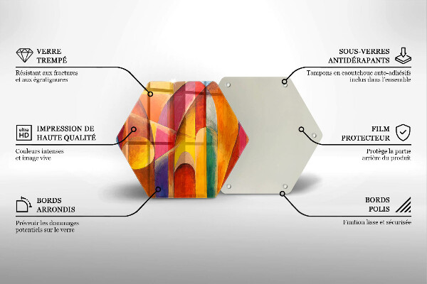 Tocător de bucătărie Abstracție colorată