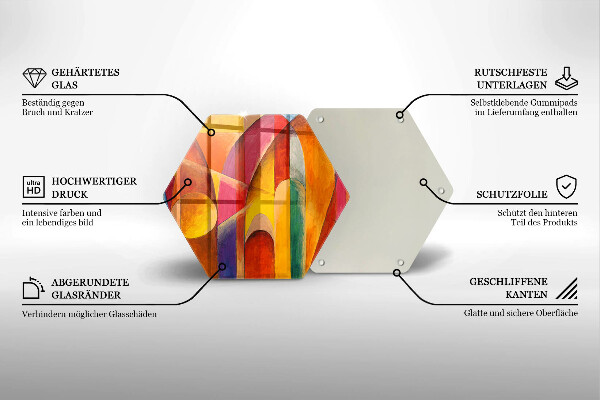 Tocător de bucătărie Abstracție colorată