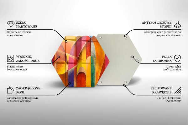 Tocător de bucătărie Abstracție colorată