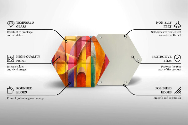 Tocător de bucătărie Abstracție colorată