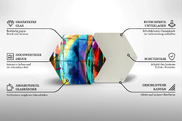 Tocător de bucătărie Pete de vopsea colorate