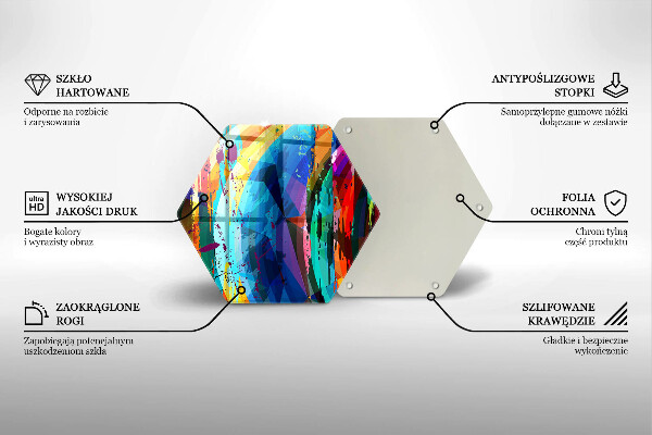 Tocător de bucătărie Pete de vopsea colorate