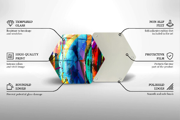 Tocător de bucătărie Pete de vopsea colorate