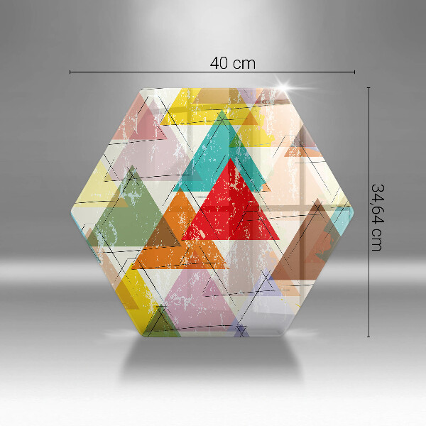 Tocător sticlă Triunghiuri pictate