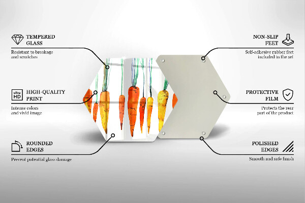 Tocător sticlă Ilustrație de morcov