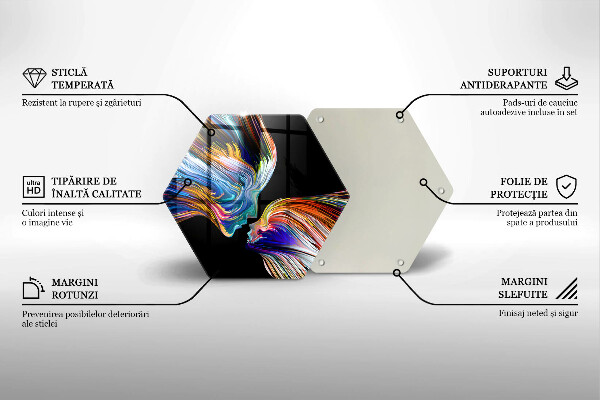 Tocător sticlă Sărut abstractie