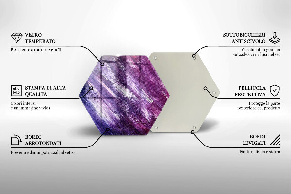 Tocător sticlă Abstracția vopselei