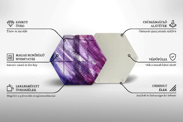 Tocător sticlă Abstracția vopselei