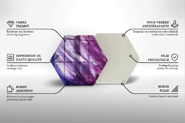 Tocător sticlă Abstracția vopselei