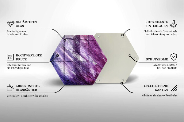 Tocător sticlă Abstracția vopselei