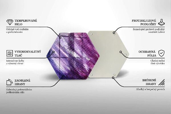 Tocător sticlă Abstracția vopselei