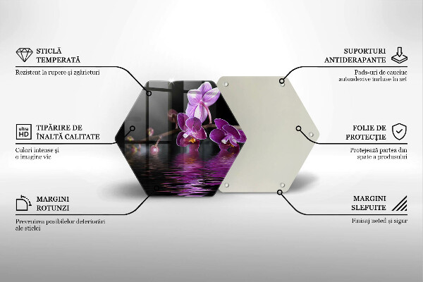 Tocător de bucătărie Apa zen de orhidee