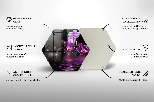 Tocător de bucătărie Apa zen de orhidee