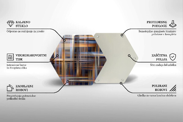 Tocător sticlă Linii abstracte de vopsea