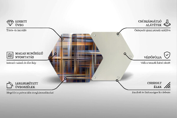 Tocător sticlă Linii abstracte de vopsea