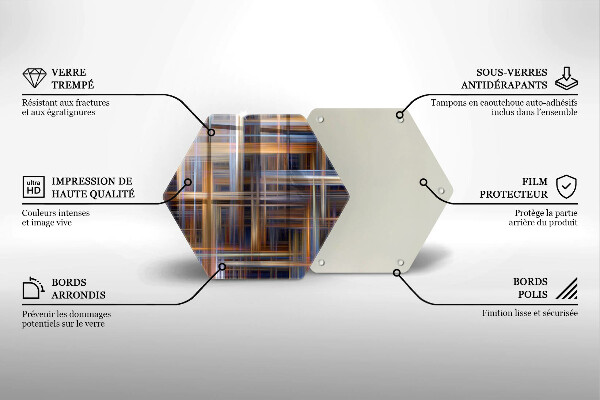 Tocător sticlă Linii abstracte de vopsea