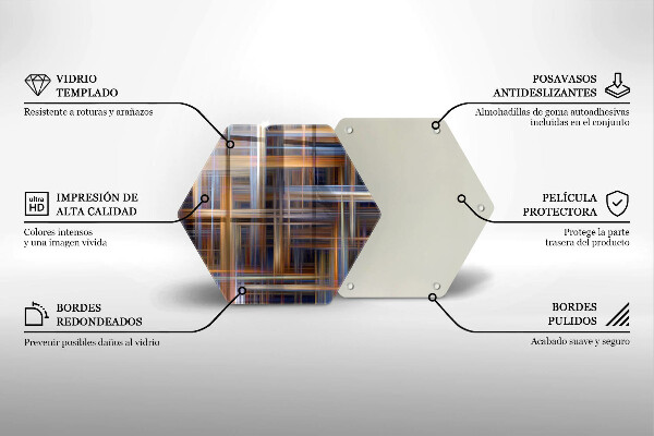 Tocător sticlă Linii abstracte de vopsea