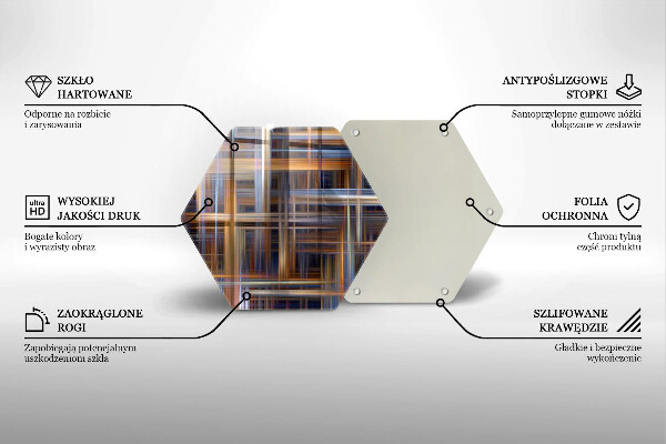 Tocător sticlă Linii abstracte de vopsea
