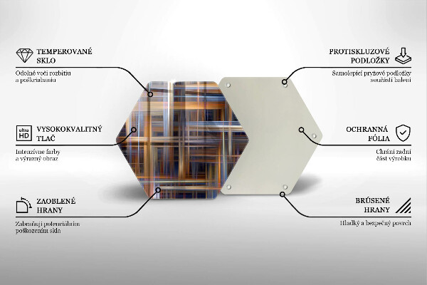 Tocător sticlă Linii abstracte de vopsea
