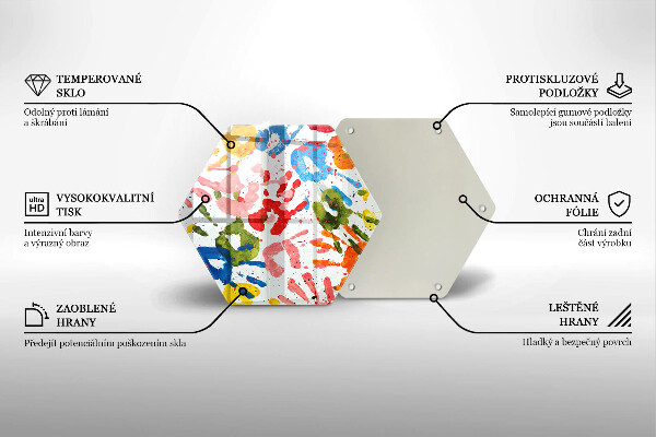 Tocător sticlă Urme de mâini ale copiilor
