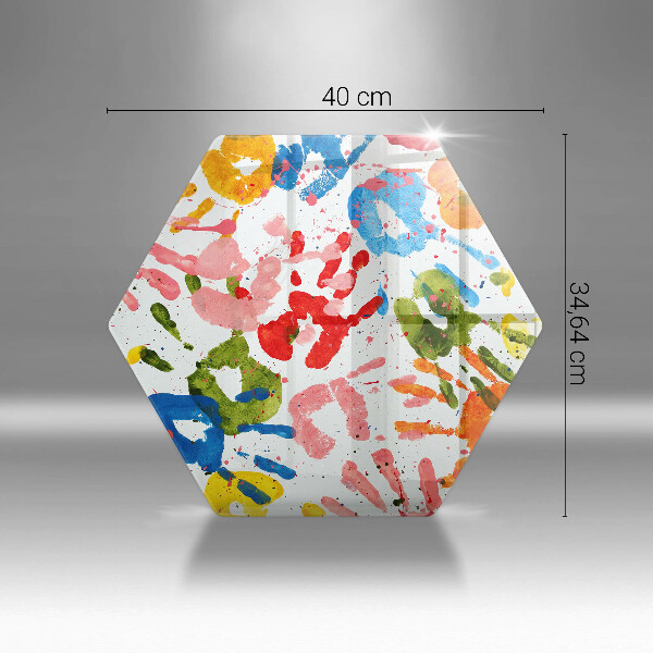 Tocător sticlă Urme de mâini ale copiilor