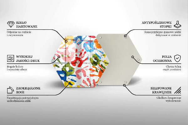 Tocător sticlă Urme de mâini ale copiilor