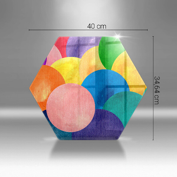 Tocător sticlă Cercuri colorate