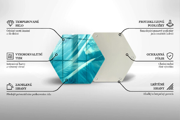 Tocător sticlă Pene delicate