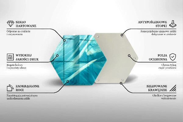 Tocător sticlă Pene delicate