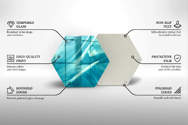 Tocător sticlă Pene delicate