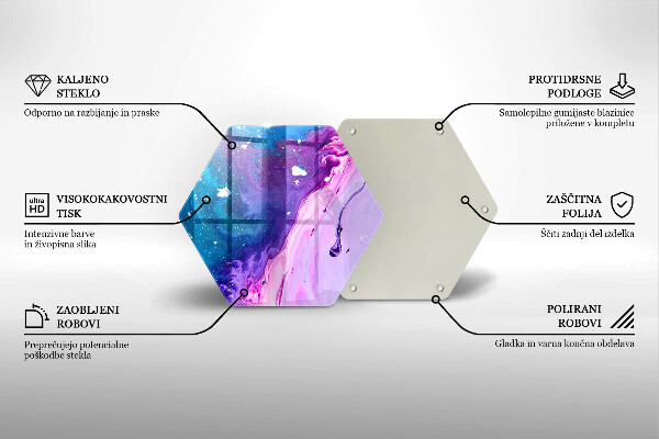 Tocător sticlă Cerneluri de abstractizare