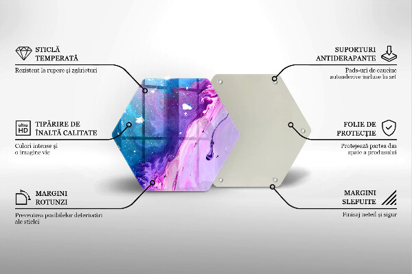 Tocător sticlă Cerneluri de abstractizare