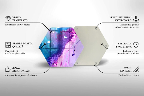 Tocător sticlă Cerneluri de abstractizare