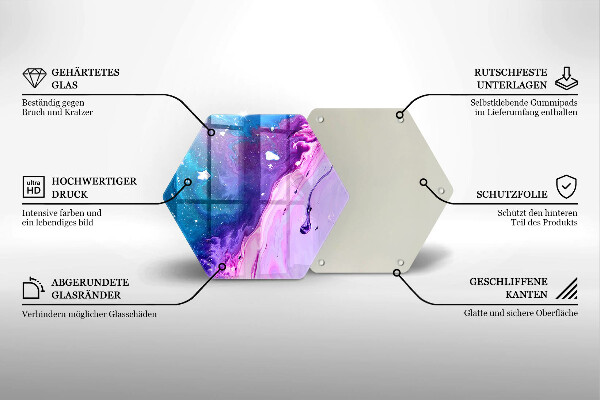 Tocător sticlă Cerneluri de abstractizare