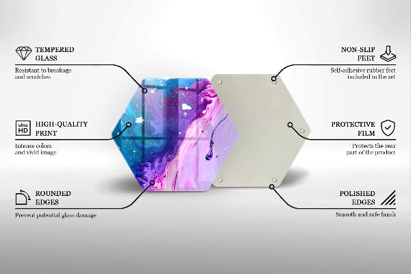 Tocător sticlă Cerneluri de abstractizare