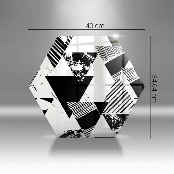 Tocător sticlă Triunghiuri geometrice