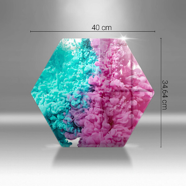 Tocător sticlă Fum turcoaz-roz