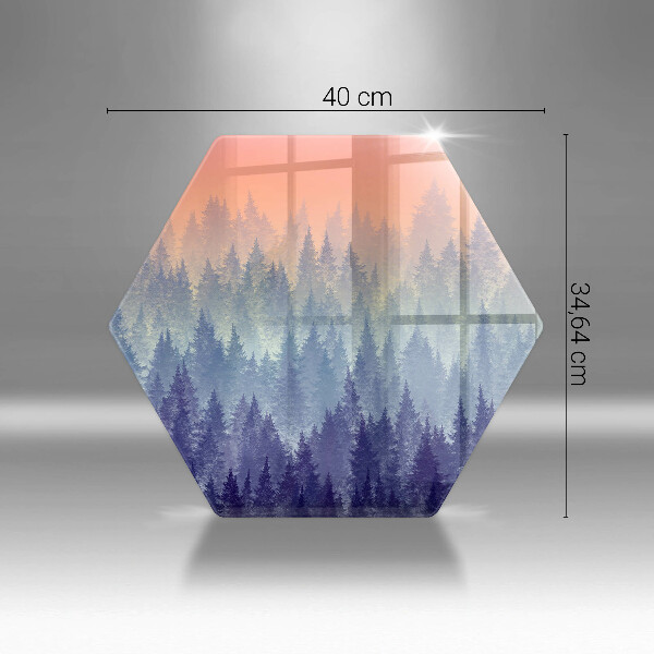 Tocător sticlă Pădurea la apus