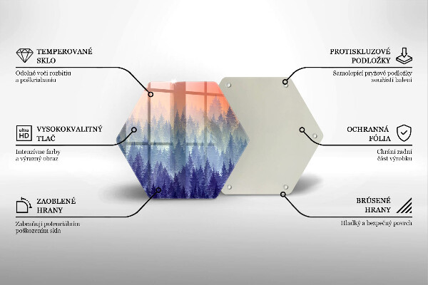 Tocător sticlă Pădurea la apus