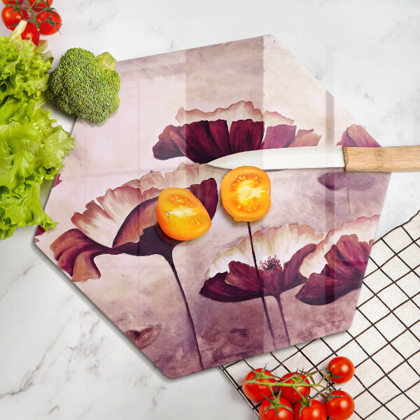 Tocător sticlă Pictura cu flori